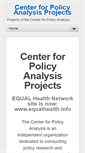 Mobile Screenshot of healthjustice.centerforpolicyanalysis.org